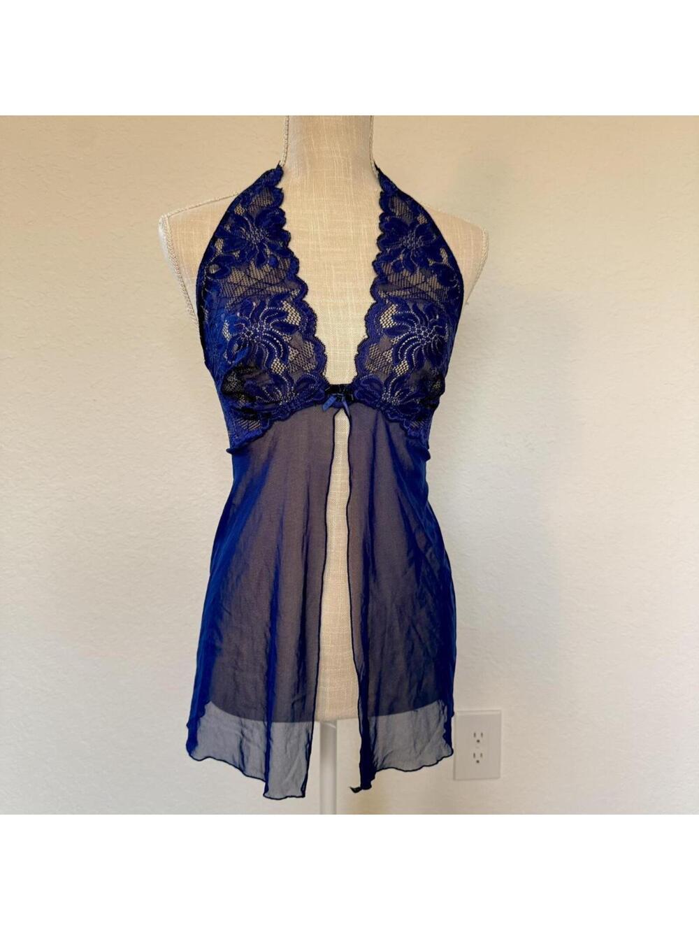 Frederick's of Hollywood Blue Lace Babydoll
